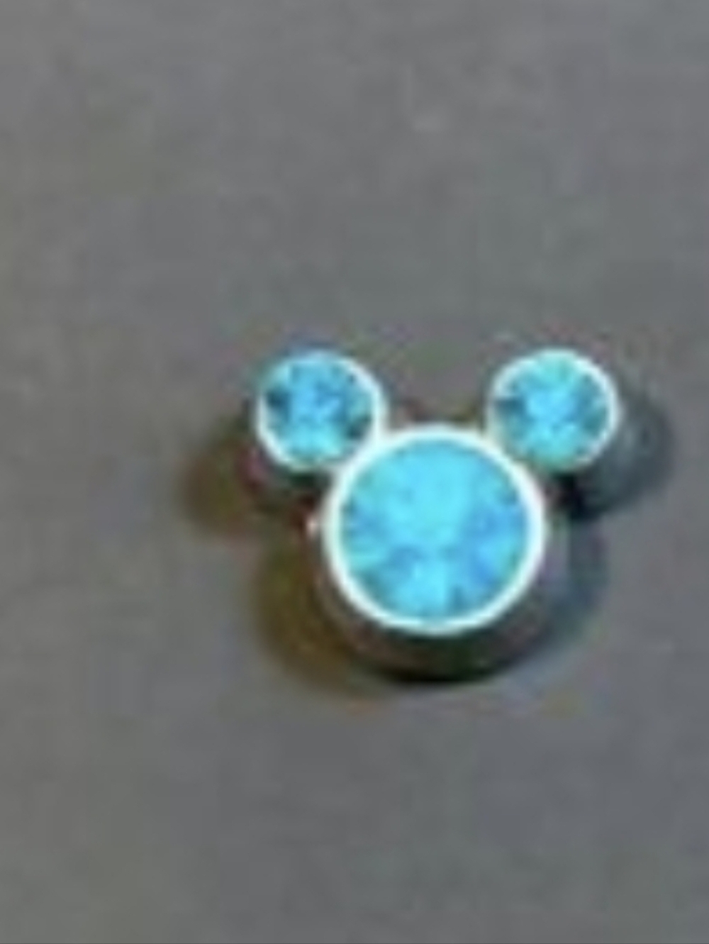 Blue Mickey Ear Charm For Floating Lockets